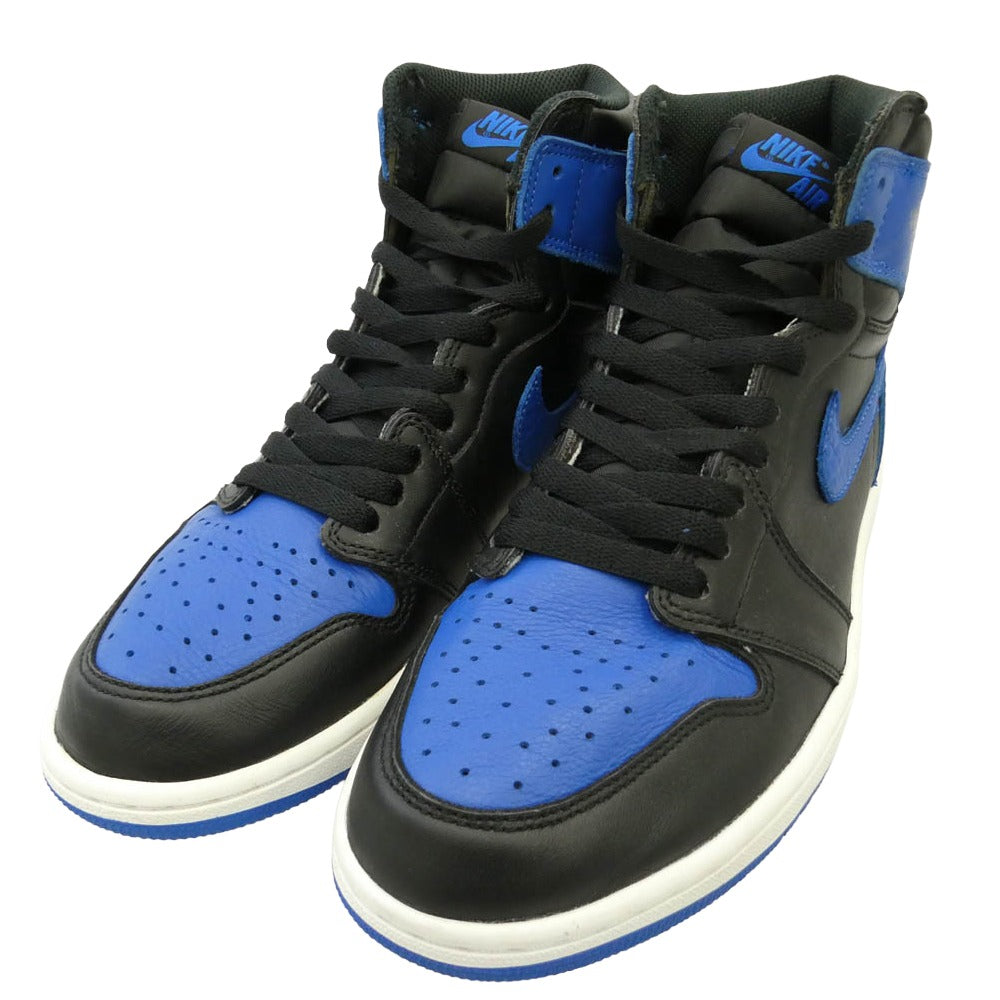 NIKE ナイキ 555088-007 Air Jordan 1 Retro High OG Royal AJ1 エアジョーダン1 レトロ ハイ ハイカット スニーカー ブラック系 ブルー系 28cm【美品】【中古】