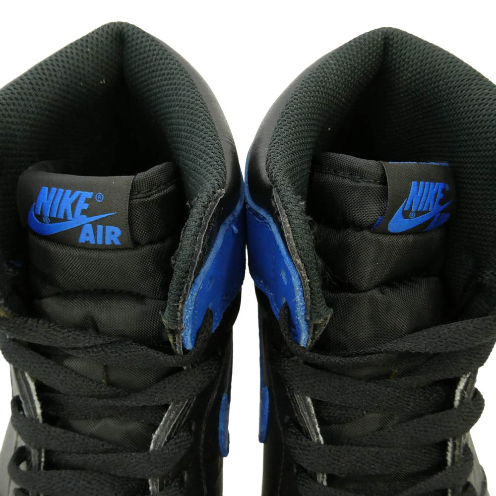 NIKE ナイキ 555088-007 Air Jordan 1 Retro High OG Royal AJ1 エアジョーダン1 レトロ ハイ ハイカット スニーカー ブラック系 ブルー系 28cm【美品】【中古】