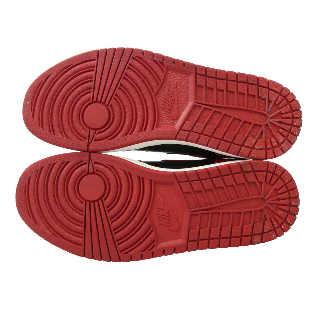 NIKE ナイキ 555088-001 Air Jordan 1 Retro High OG Bred Banned AJ1 エアジョーダン1 レトロ ハイ ハイカット スニーカー ブラック系 レッド系 28cm【中古】
