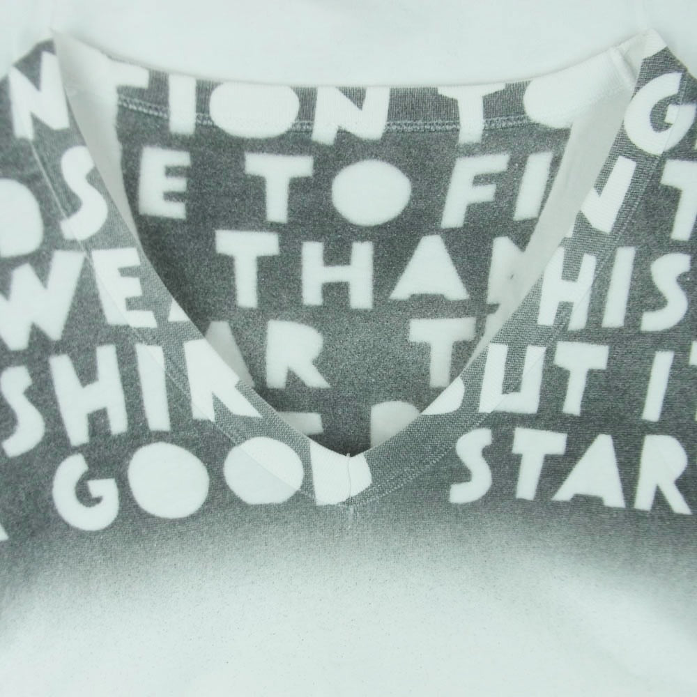 MAISON MARGIELA メゾンマルジェラ 14AW S30GC9987 AIDS Charity Tee 半袖 Vネック エイズ Tシャツ トルコ製 ホワイト系 グレー系 M【中古】