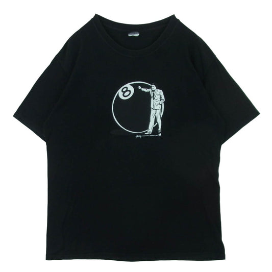 STUSSY ステューシー 8Ball エイトボール 半袖 Tシャツ カットソー コットン メキシコ製 ブラック系 L【中古】