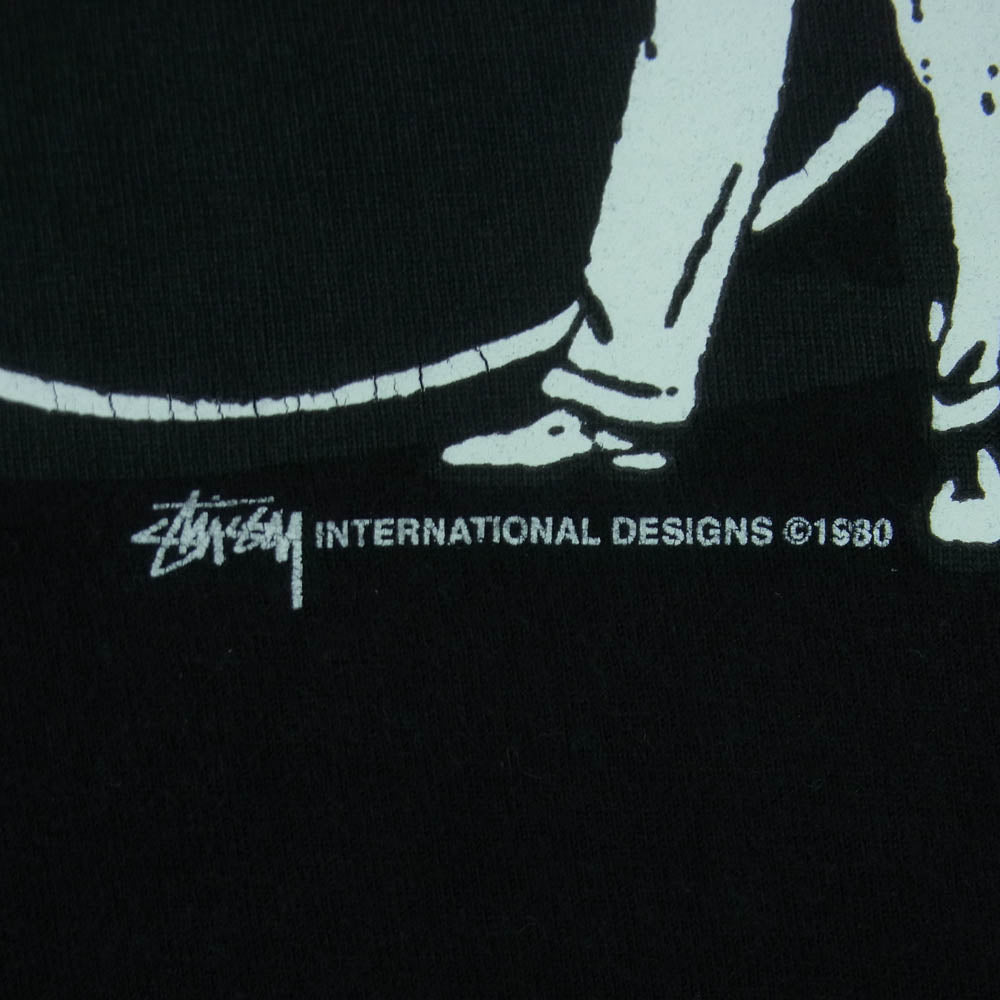 STUSSY ステューシー 8Ball エイトボール 半袖 Tシャツ カットソー コットン メキシコ製 ブラック系 L【中古】