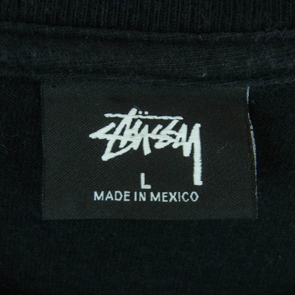STUSSY ステューシー 8Ball エイトボール 半袖 Tシャツ カットソー コットン メキシコ製 ブラック系 L【中古】