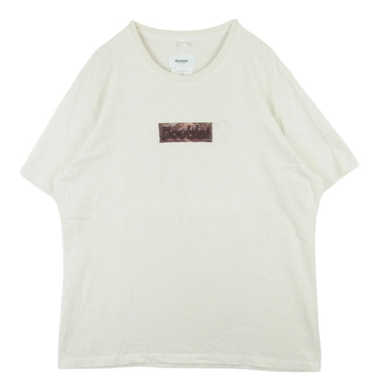 doublet ダブレット 23SS 23SS19CS258 RUST EMBROIDERY T-SHIRT ボックス ロゴ 半袖 Tシャツ カットソー ベージュ系 ライトベージュ系 L【中古】