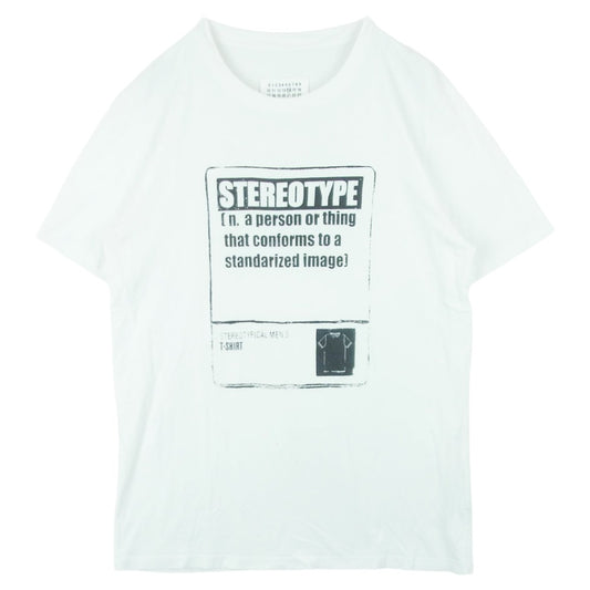 MAISON MARGIELA メゾンマルジェラ 18AW S50GC0515 四つタグ 14ライン STEREOTYPE ステレオタイプ 半袖 Tシャツ カットソー ホワイト系 50【中古】