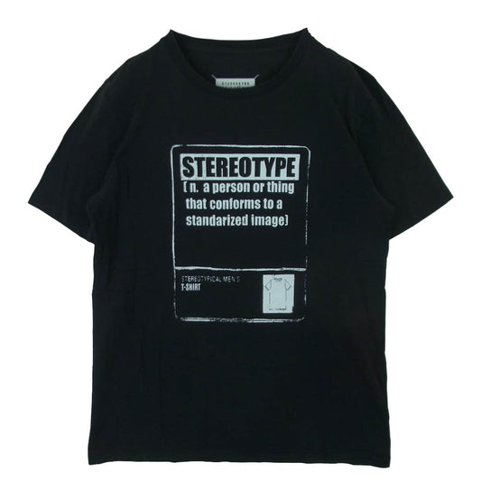 MAISON MARGIELA メゾンマルジェラ 18AW S50GC0515 四つタグ 14ライン STEREOTYPE ステレオタイプ 半袖 Tシャツ カットソー ブラック系 50【中古】