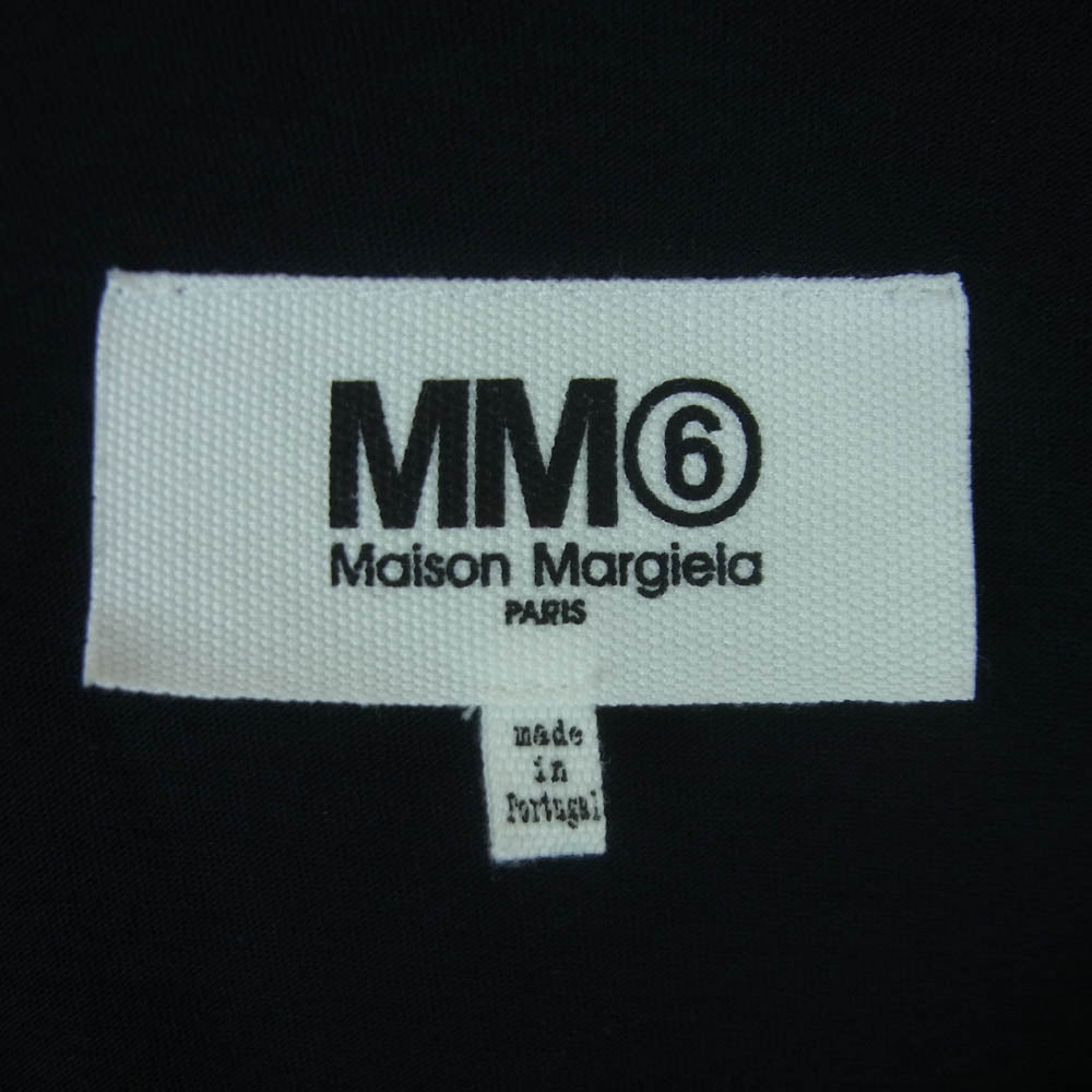 MAISON MARGIELA メゾンマルジェラ 17SS S32CT0878 MM6 PRINTED OVERSIZE DRESS エムエムシックス プリント オーバーサイズ Tシャツ ワンピース ブラック系 M【中古】