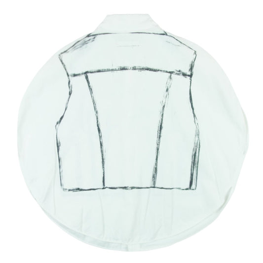 MAISON MARGIELA メゾンマルジェラ 19SS S32DL0212 MM6 エムエムシックス 転写 トロンプルイユ サークル ベスト ノースリーブ カットソー ホワイト系 UNI【中古】