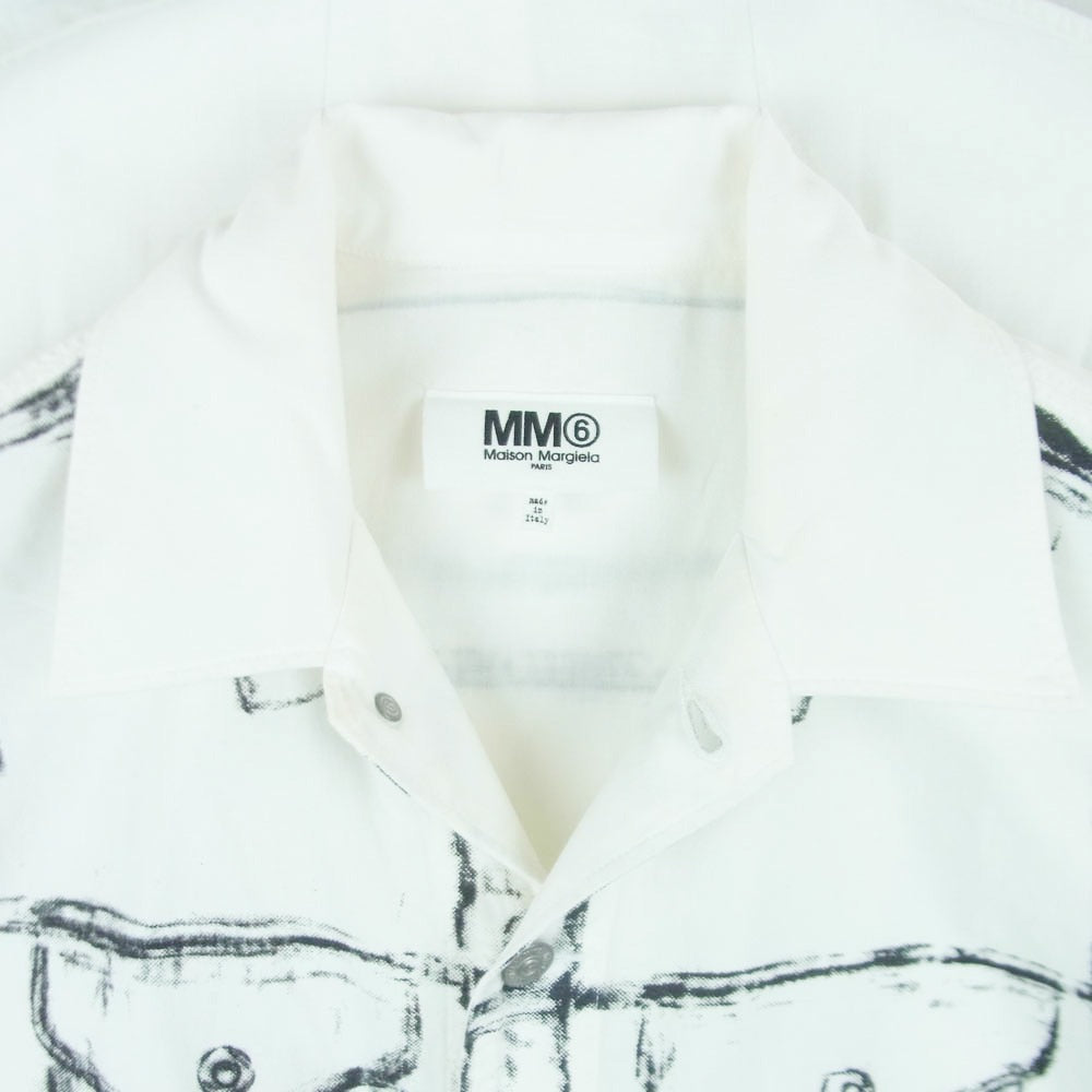 MAISON MARGIELA メゾンマルジェラ 19SS S32DL0212 MM6 エムエムシックス 転写 トロンプルイユ サークル ベスト ノースリーブ カットソー ホワイト系 UNI【中古】