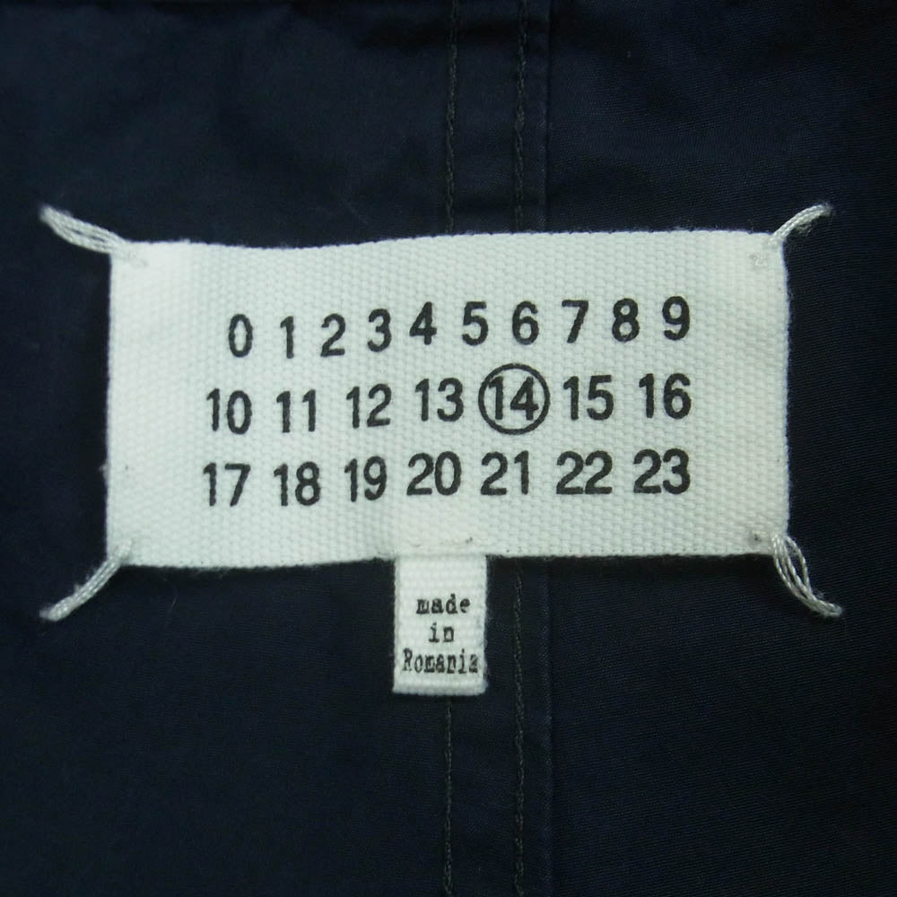 MAISON MARGIELA メゾンマルジェラ 16SS S30MU0008 四つタグ 14ライン ドローストリング コットン 2タック ショーツ ショート パンツ ダークネイビー系 48【中古】