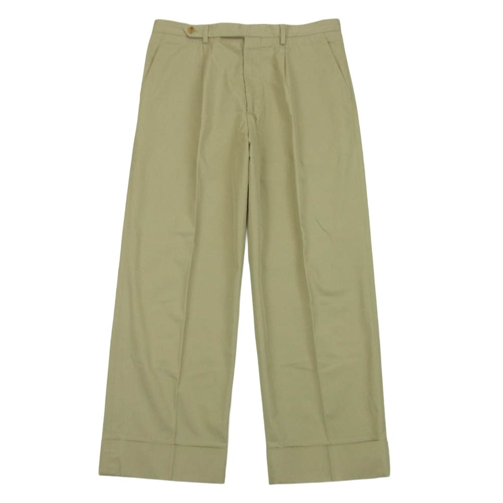 MAISON MARGIELA メゾンマルジェラ 17SS S50KA0369 四つタグ 14ライン 裾タブル コットン トラウザー パンツ ベージュ系 48【中古】