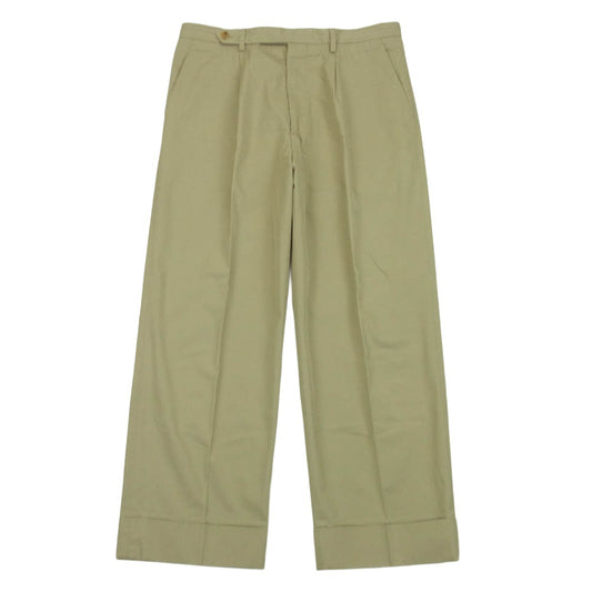 MAISON MARGIELA メゾンマルジェラ 17SS S50KA0369 四つタグ 14ライン 裾タブル コットン トラウザー パンツ ベージュ系 48【中古】
