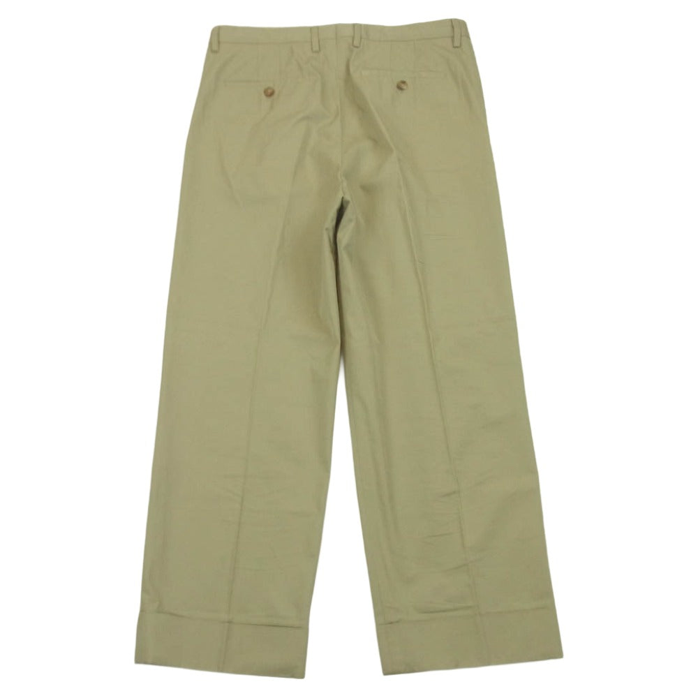 MAISON MARGIELA メゾンマルジェラ 17SS S50KA0369 四つタグ 14ライン 裾タブル コットン トラウザー パンツ ベージュ系 48【中古】