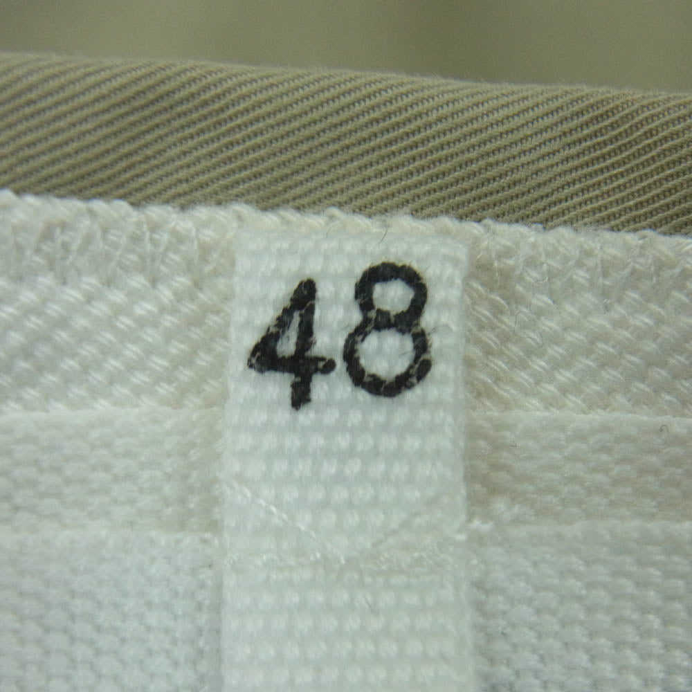 MAISON MARGIELA メゾンマルジェラ 17SS S50KA0369 四つタグ 14ライン 裾タブル コットン トラウザー パンツ ベージュ系 48【中古】