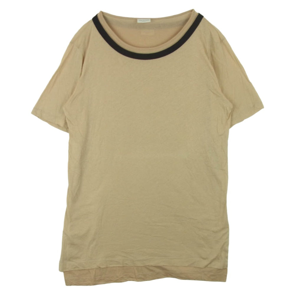 DRIES VAN NOTEN ドリスヴァンノッテン セットゥユイットゥ レイヤード 半袖 カットソー Tシャツ ベージュ系 M【中古】