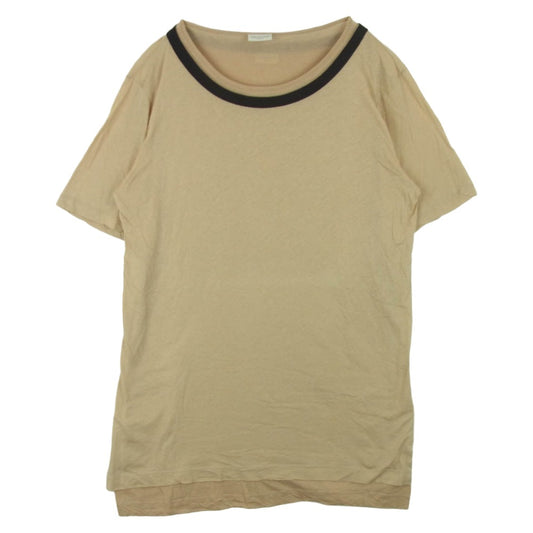 DRIES VAN NOTEN ドリスヴァンノッテン セットゥユイットゥ レイヤード 半袖 カットソー Tシャツ ベージュ系 M【中古】