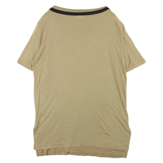 DRIES VAN NOTEN ドリスヴァンノッテン セットゥユイットゥ レイヤード 半袖 カットソー Tシャツ ベージュ系 M【中古】