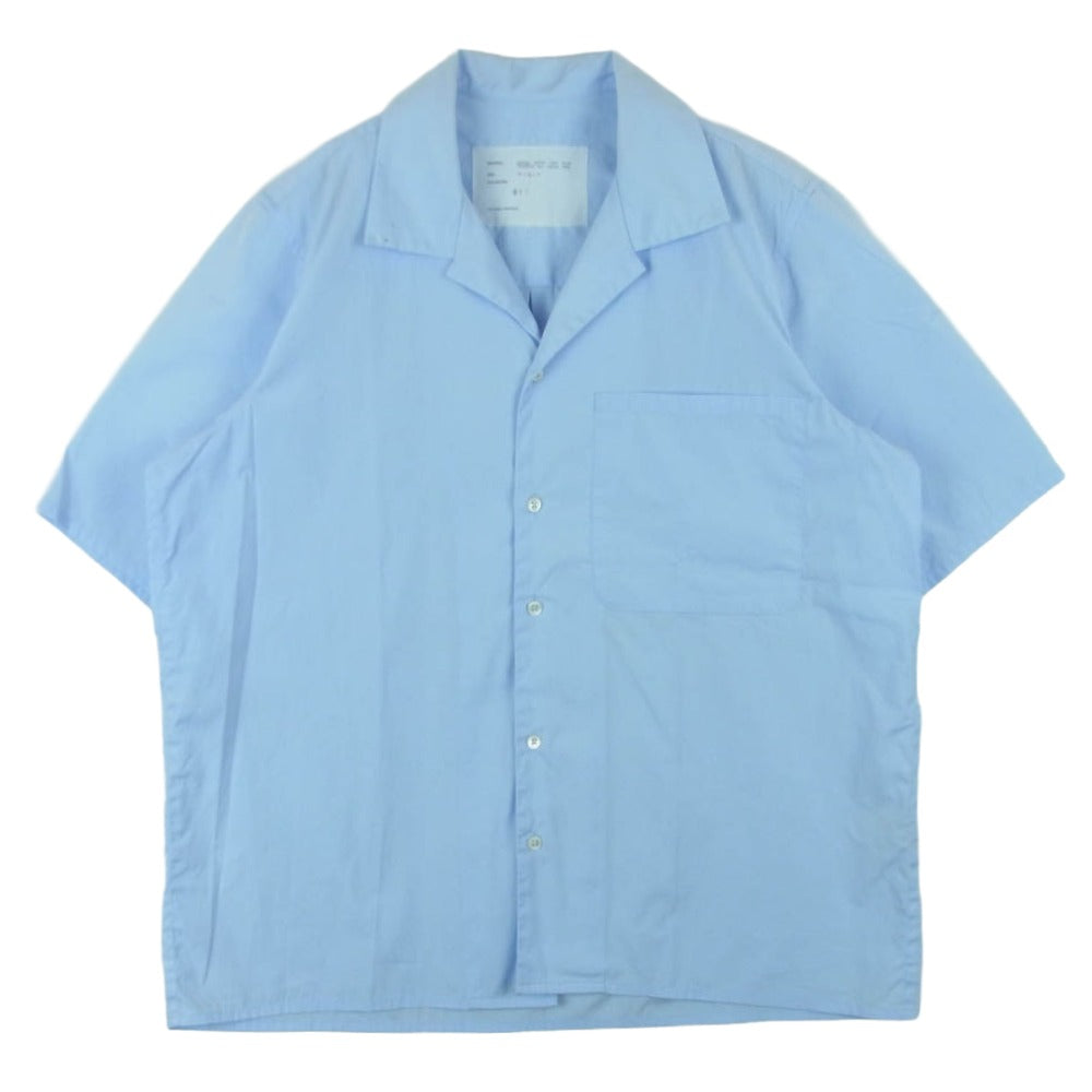 CAMIEL FORTGENS カミエルフォートへンス 22SS SS SCHOOL SHIRT スクール 半袖 シャツ ライトブルー系 M【中古】