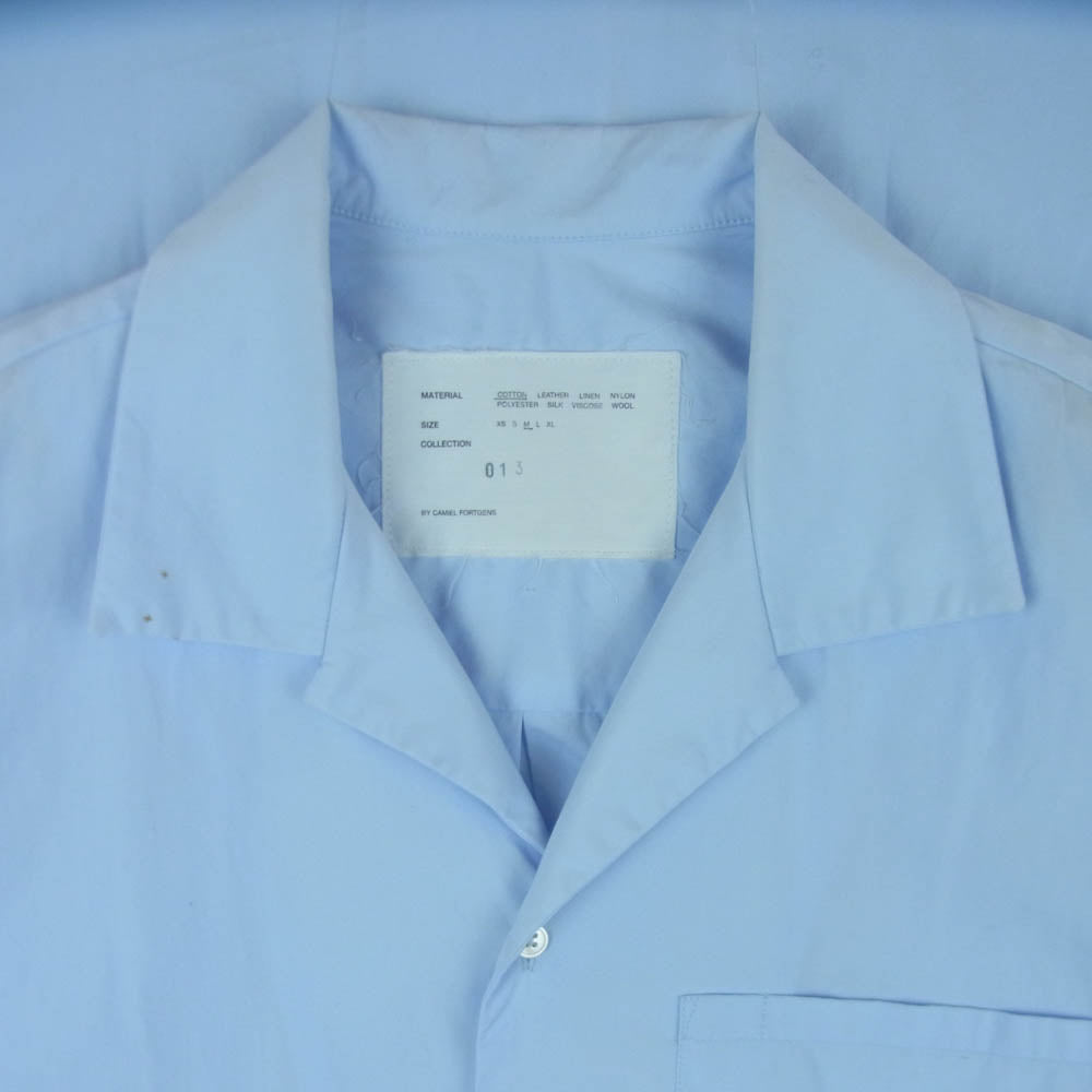 CAMIEL FORTGENS カミエルフォートへンス 22SS SS SCHOOL SHIRT スクール 半袖 シャツ ライトブルー系 M【中古】
