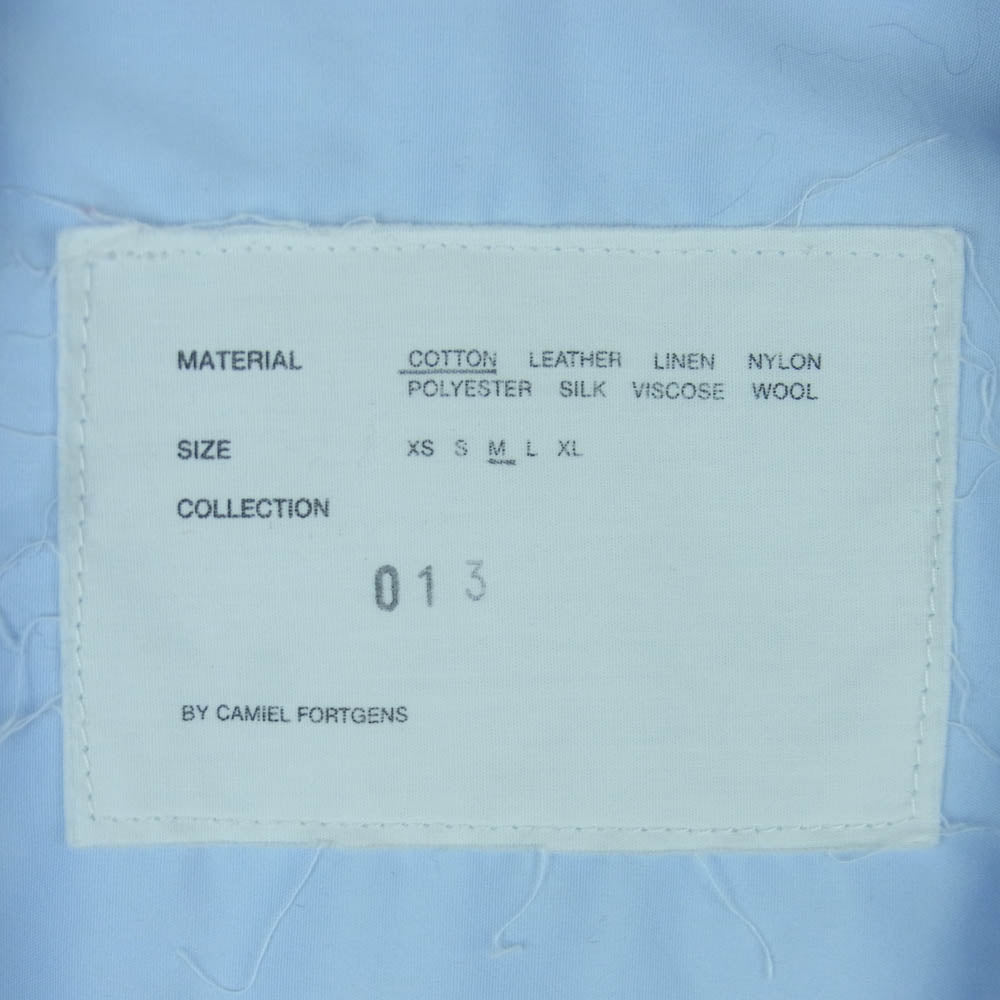CAMIEL FORTGENS カミエルフォートへンス 22SS SS SCHOOL SHIRT スクール 半袖 シャツ ライトブルー系 M【中古】