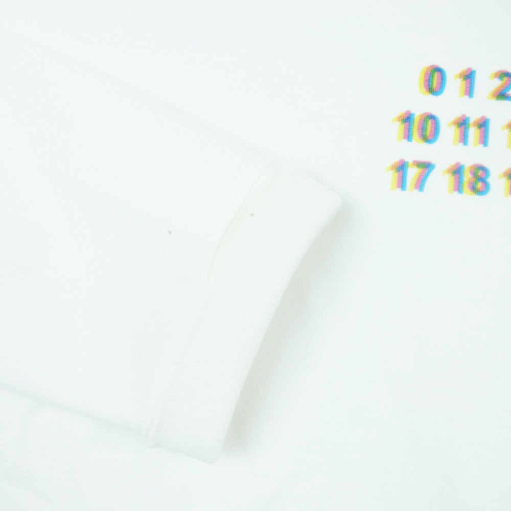 MAISON MARGIELA メゾンマルジェラ 21SS S50GU0088 四つタグ 10ライン カレンダーロゴ クルーネック スウェット トレーナー オフホワイト系 44【中古】