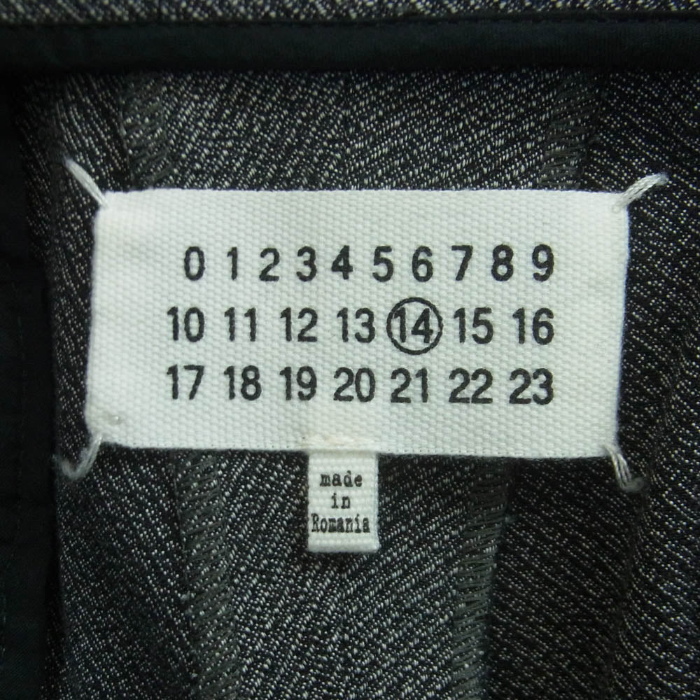 MAISON MARGIELA メゾンマルジェラ 15AW S30KA0411 四つタグ 14ライン ドローコード イージー スラックス パンツ グレー系 48【中古】