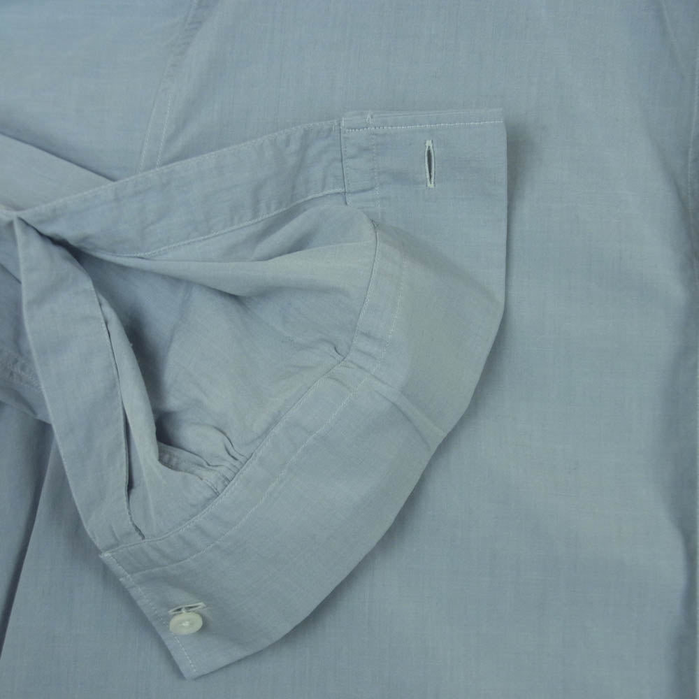 MAISON MARGIELA メゾンマルジェラ 21SS S50DL0462 四つタグ 10ライン ノーカラー バンドカラー 長袖 シャツ グレー系 41【中古】