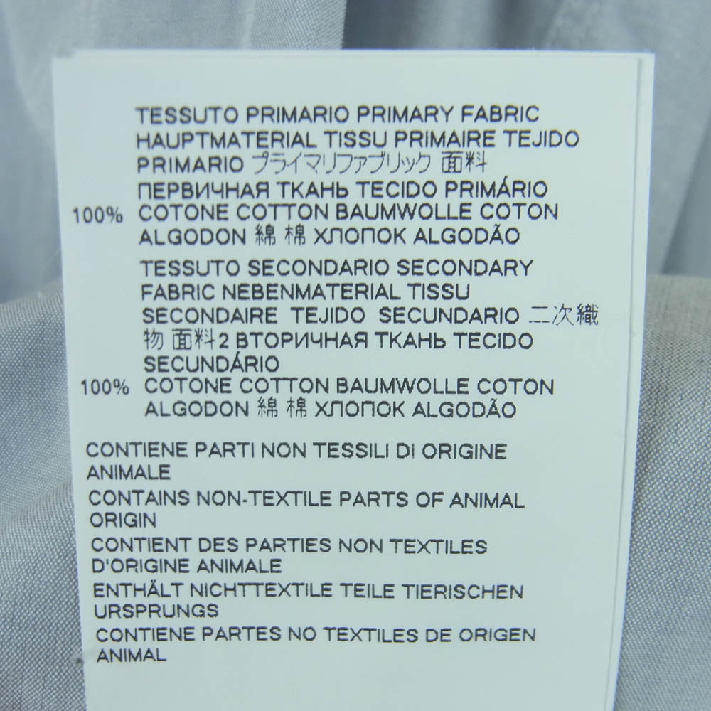 MAISON MARGIELA メゾンマルジェラ 21SS S50DL0462 四つタグ 10ライン ノーカラー バンドカラー 長袖 シャツ グレー系 41【中古】