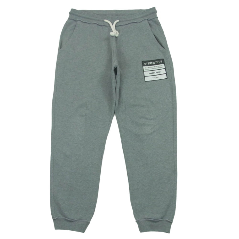 MAISON MARGIELA メゾンマルジェラ 19AW S50KA0468 四つタグ 14ライン STEREOTYPE ステレオタイプ スウェット パンツ グレー系 46【中古】