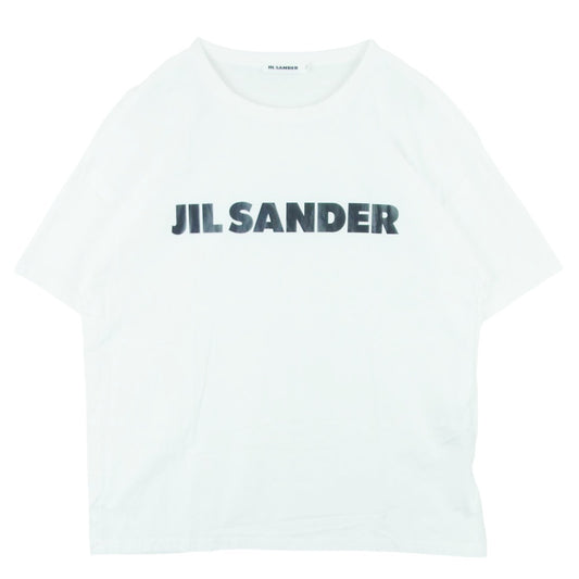 JIL SANDER ジルサンダー 19SS JSUO705060 ロゴプリント オーバーサイズ クルーネック 半袖 Tシャツ カットソー ホワイト系 L【中古】