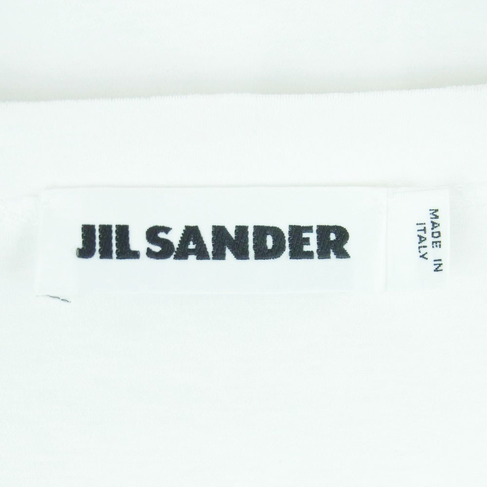JIL SANDER ジルサンダー 19SS JSUO705060 ロゴプリント オーバーサイズ クルーネック 半袖 Tシャツ カットソー ホワイト系 L【中古】