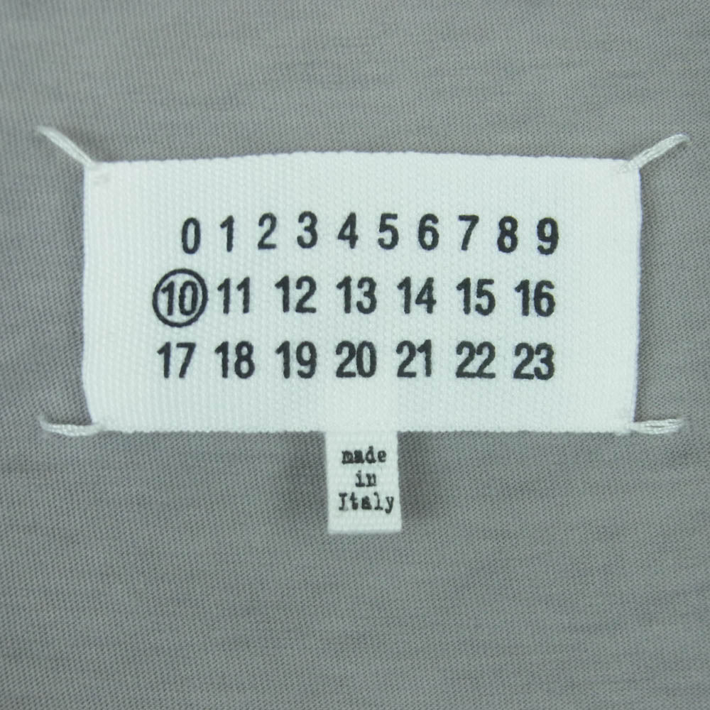 MAISON MARGIELA メゾンマルジェラ 20AW S50GC0627 四つタグ 10ライン ガーメントダイ加工 製品染め 長袖 ロングスリーブ Tシャツ カットソー グレー系 48【中古】