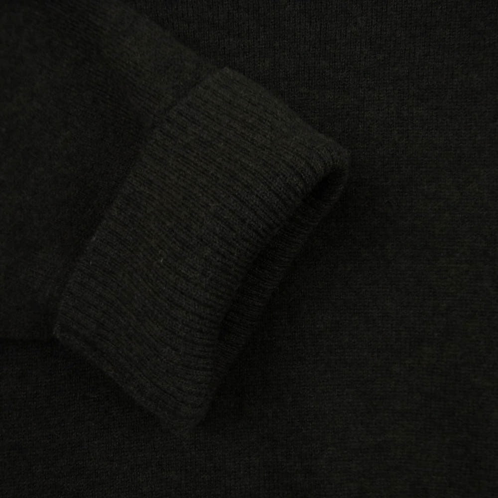 MAISON MARTIN MARGIELA メゾンマルタンマルジェラ 16AW S30HA0907 四つタグ 14ライン エルボーパッチ ハーフジップ ニット ダークブラウン系 M【中古】