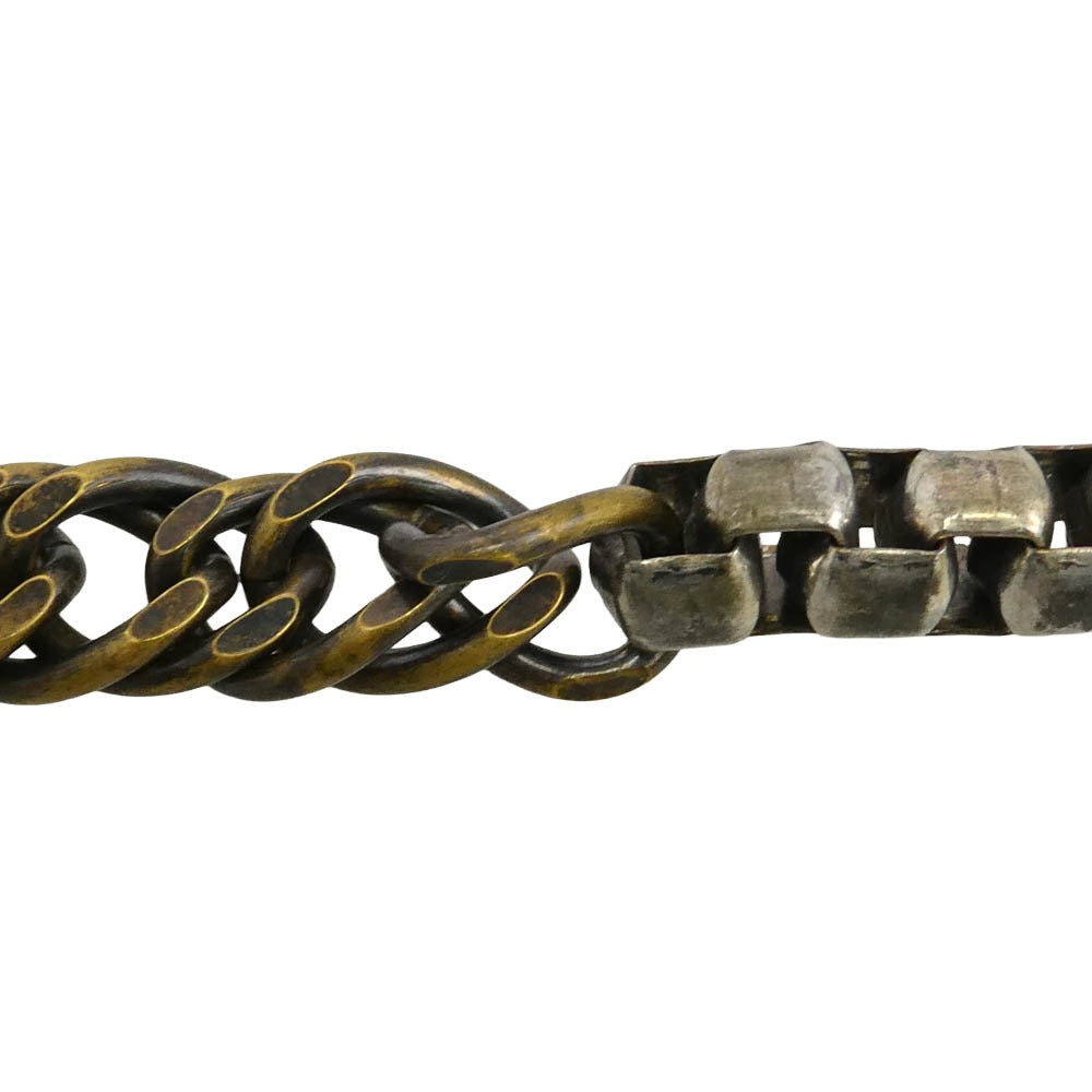 DRIES VAN NOTEN ドリスヴァンノッテン 24SS 241-028215-061-974 ECO BRASS CONTRAST NECKLACE ダブルカラー ショート ネックレス シルバー系 ゴールド系【中古】