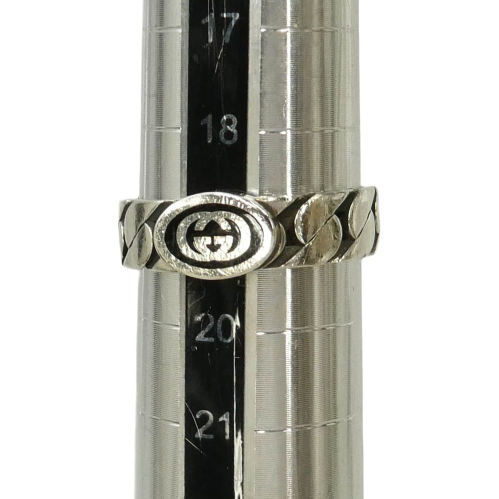 GUCCI グッチ インターロッキングG リング シルバー系 約19号【中古】
