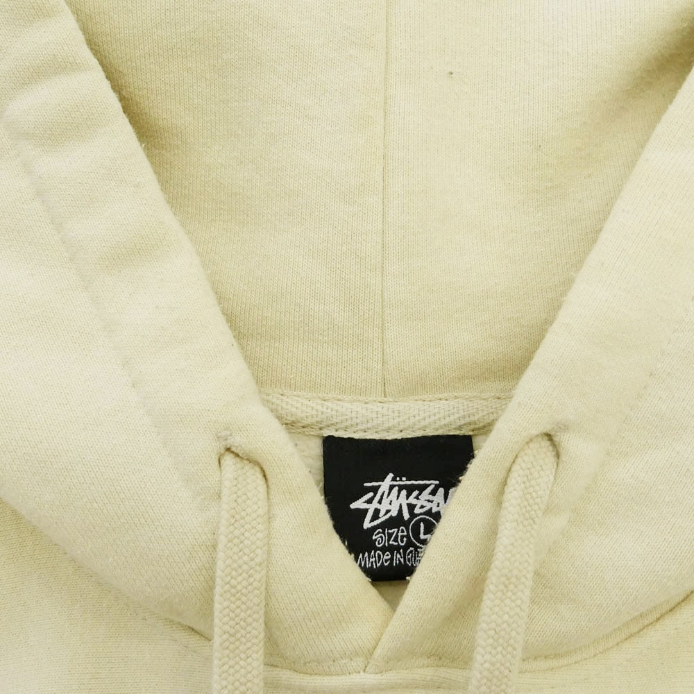 STUSSY ステューシー 8 Ball Fade hooded sweat ボール ロゴ プリント フェード スウェット パーカー フーディー ベージュ系 L【中古】