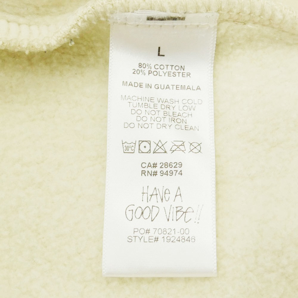 STUSSY ステューシー 8 Ball Fade hooded sweat ボール ロゴ プリント フェード スウェット パーカー フーディー ベージュ系 L【中古】