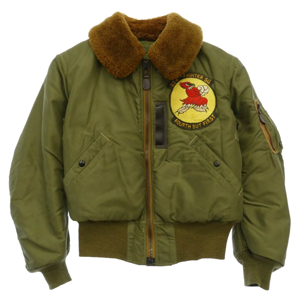 The REAL McCOY'S ザリアルマッコイズ B-15C MONARCH MFG.CO モナーク 実名復刻 ミリタリー フライト ジャケット カーキ系 36【中古】