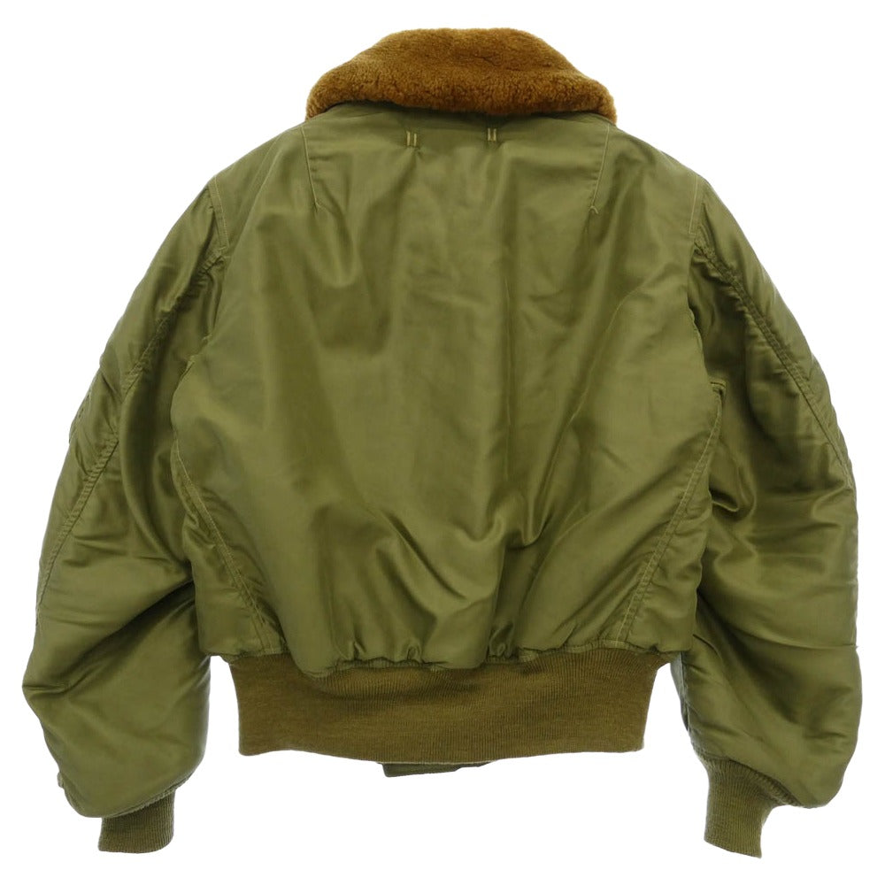 The REAL McCOY'S ザリアルマッコイズ B-15C MONARCH MFG.CO モナーク 実名復刻 ミリタリー フライト ジャケット カーキ系 36【中古】