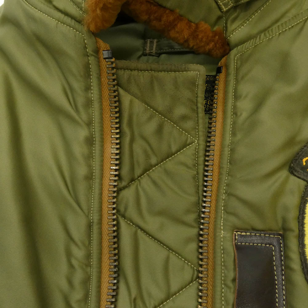 The REAL McCOY'S ザリアルマッコイズ B-15C MONARCH MFG.CO モナーク 実名復刻 ミリタリー フライト ジャケット カーキ系 36【中古】
