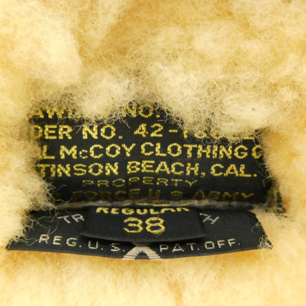 The REAL McCOY'S ザリアルマッコイズ TYPE B-3 大戦モデル レザー フライト ボンバー ジャケット ブラウン系 38【中古】