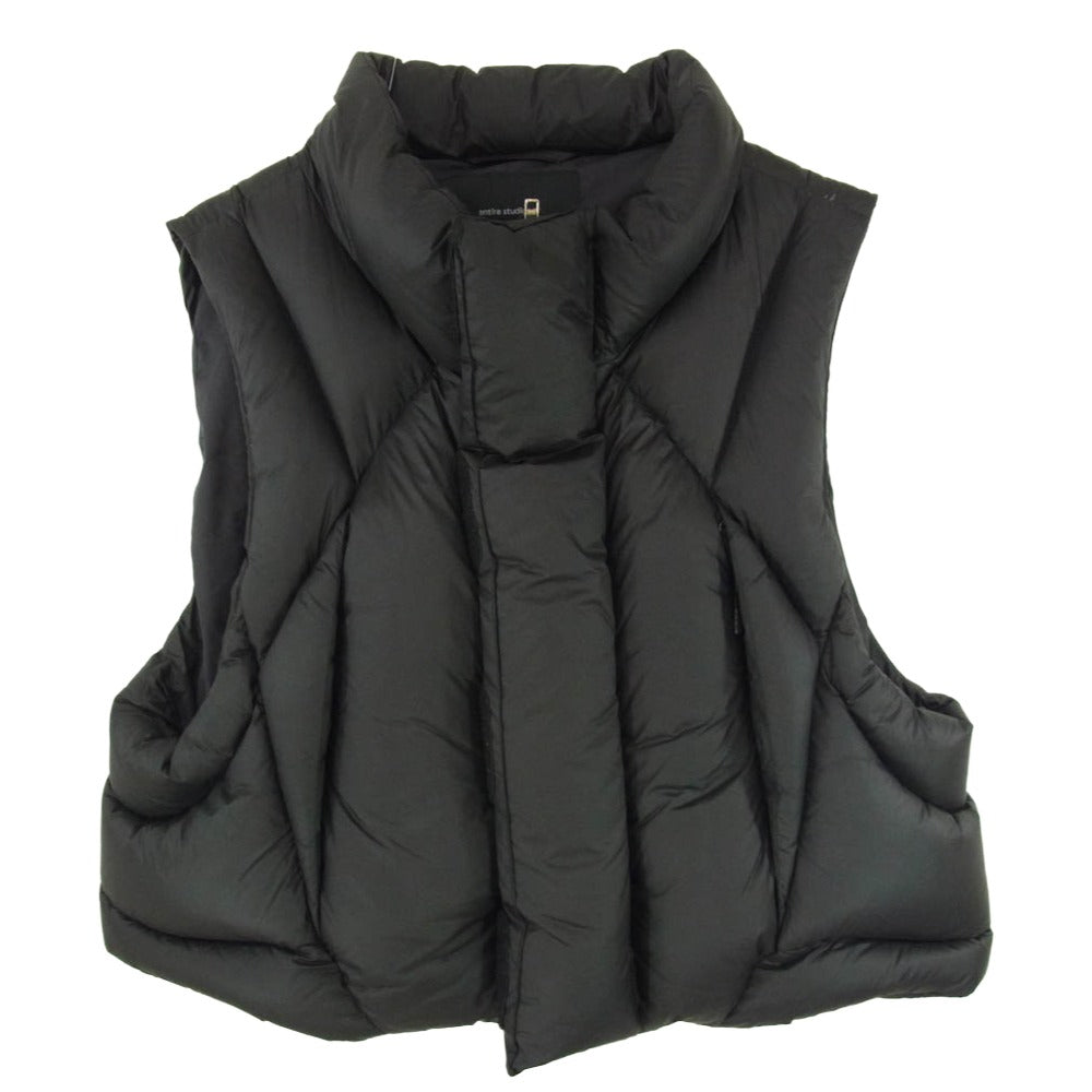 エンタイアスタジオ ES2232 Grid Vest パファー ダウン ベスト ブラック系 M【中古】
