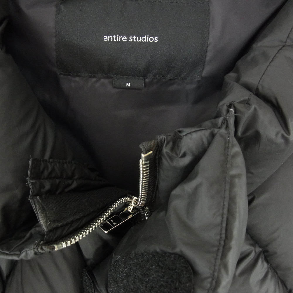 エンタイアスタジオ ES2232 Grid Vest パファー ダウン ベスト ブラック系 M【中古】