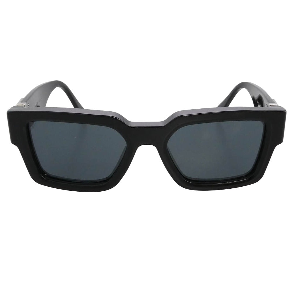 LOUIS VUITTON ルイ・ヴィトン 21SS Z1414E LV match side logo square sunglasses イタリア製 LVマッチ サイド ロゴ スクエア サングラス アイウェア ブラック系 54□20　145【中古】