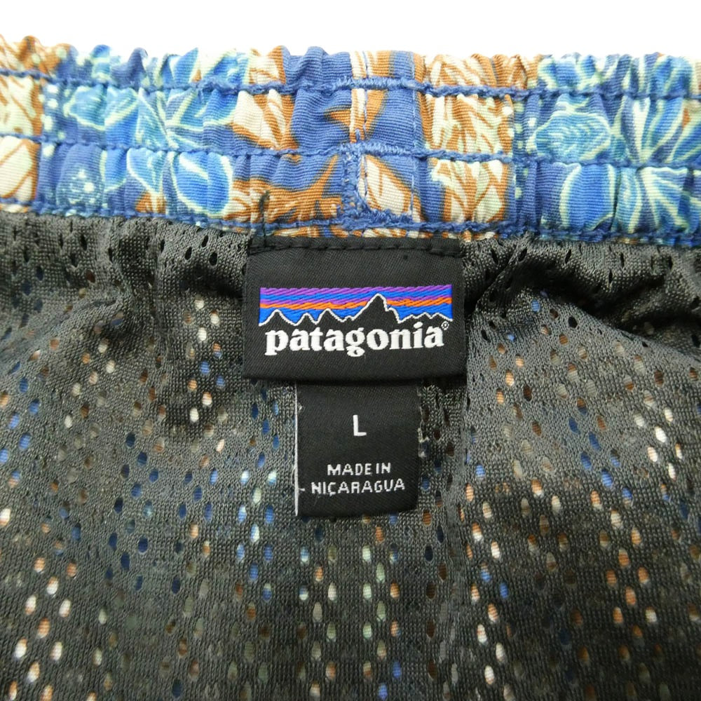 patagonia パタゴニア 20SS 57021 Baggies Shorts バギーズ ショーツ ハーフ パンツ ブルー系 ライトブラウン系 L【中古】