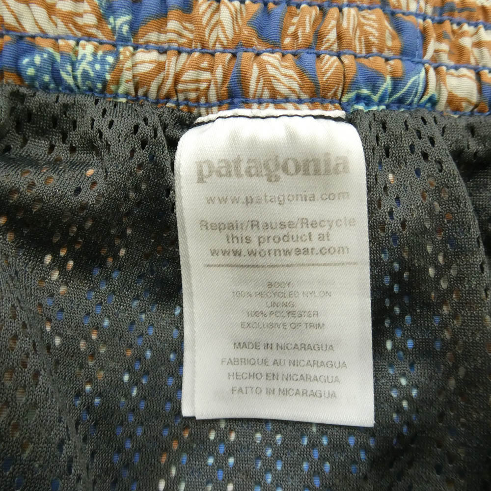 patagonia パタゴニア 20SS 57021 Baggies Shorts バギーズ ショーツ ハーフ パンツ ブルー系 ライトブラウン系 L【中古】