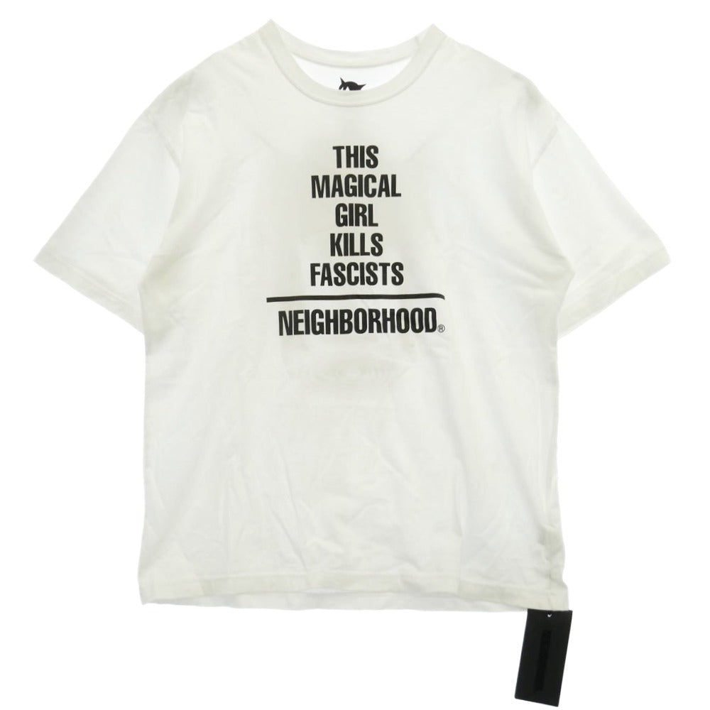 NEIGHBORHOOD ネイバーフッド 23SS × JUN INAGAWA ジュンイナガワ 半袖 Tシャツ カットソー ホワイト系 L【中古】