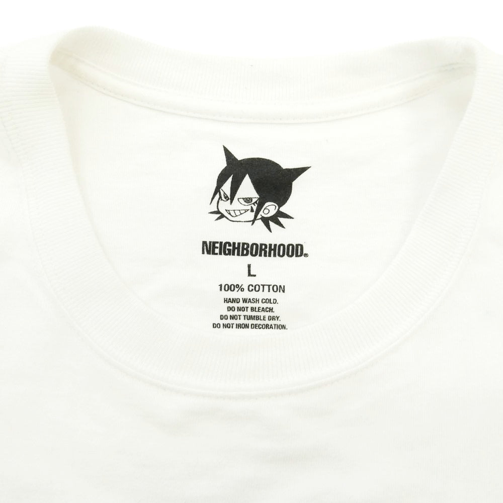 NEIGHBORHOOD ネイバーフッド 23SS × JUN INAGAWA ジュンイナガワ 半袖 Tシャツ カットソー ホワイト系 L【中古】