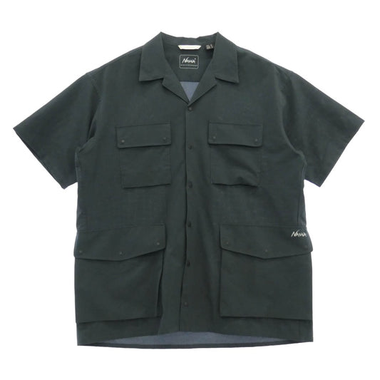 NANGA ナンガ NW2411-1H201-A DOT AIR UTILITY PK SHORT SLEEVE SHIRT ドットエア ユーティリティーポケット ショートスリーブ 半袖 シャツ ダークグレー系 M【中古】