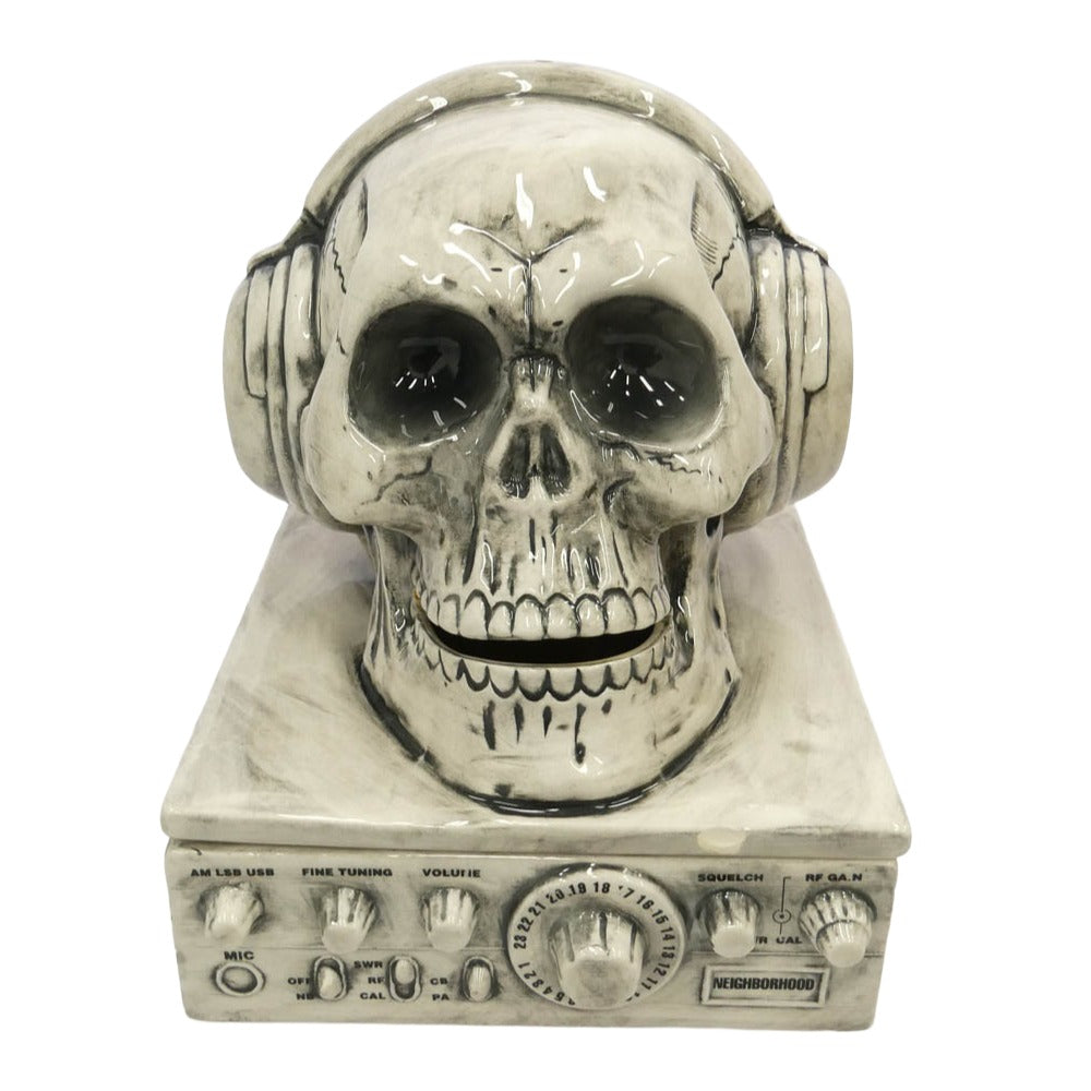 NEIGHBORHOOD ネイバーフッド 19ss 191AINH-AC01 BOOZE.RADIO CE-INCENSE CHAMBER ヘッドホン ラジオ スカル インセンスチャンバー お香立て ブラック系【中古】